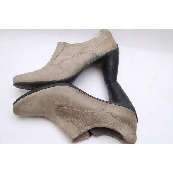 Nwob Ecco Booties Heeled Ankle Shoes Leather Distressed Women's Sz 41 Us 10-10.5 - Picture 5 of 16